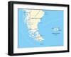 Falkland Islands Policikal Map-Peter Hermes Furian-Framed Art Print