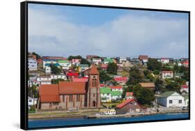 Falkland Islands. Stanley. View from the Water-Inger Hogstrom-Framed Stretched Canvas