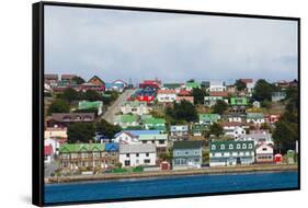 Falkland Islands. Stanley. View from the Water-Inger Hogstrom-Framed Stretched Canvas