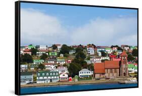 Falkland Islands. Stanley. View from the Water-Inger Hogstrom-Framed Stretched Canvas