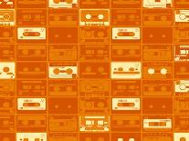 Seamles Pattern from Old Retro Audio Tapes-falkovsky-Laminated Art Print