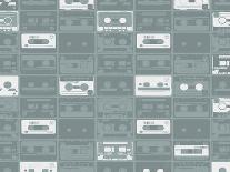 Seamles Pattern from Old Retro Audio Tapes-falkovsky-Art Print