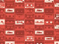 Seamles Pattern from Old Retro Audio Tapes-falkovsky-Art Print