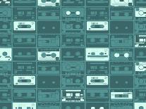 Seamles Pattern from Old Retro Audio Tapes-falkovsky-Art Print