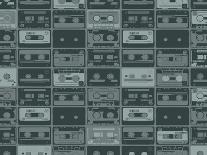 Seamles Pattern from Old Retro Audio Tapes-falkovsky-Art Print