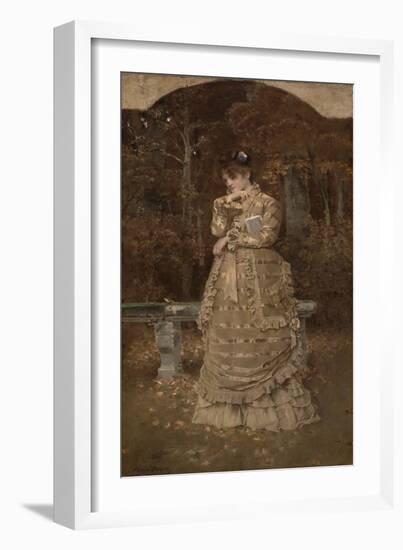 Fall, 1877 (Oil on Canvas)-Alfred Emile Stevens-Framed Giclee Print