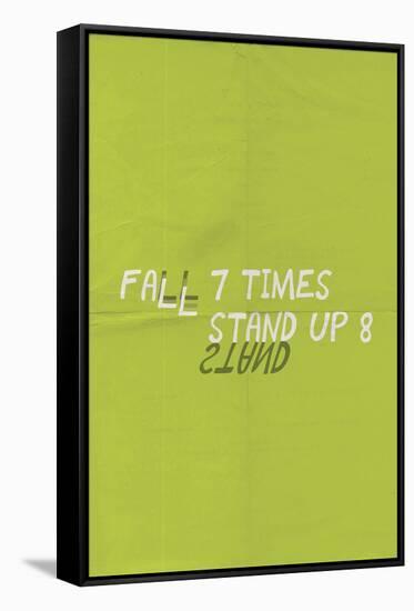 Fall 7 Times. Get Up 8.-null-Framed Stretched Canvas