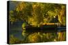 Fall at the Lake-Sally Linden-Stretched Canvas