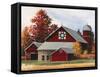 Fall Barn-Debbi Wetzel-Framed Stretched Canvas