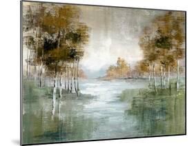 Fall Birch River-null-Mounted Art Print