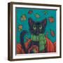 Fall Black Cat-Lauren Rader-Framed Art Print