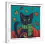 Fall Black Cat-Lauren Rader-Framed Art Print