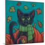 Fall Black Cat-Lauren Rader-Mounted Art Print