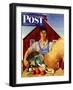 "Fall Bounty," Saturday Evening Post Cover, September 25, 1943-John Atherton-Framed Premium Giclee Print