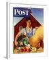 "Fall Bounty," Saturday Evening Post Cover, September 25, 1943-John Atherton-Framed Giclee Print