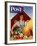 "Fall Bounty," Saturday Evening Post Cover, September 25, 1943-John Atherton-Framed Giclee Print