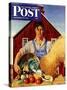 "Fall Bounty," Saturday Evening Post Cover, September 25, 1943-John Atherton-Stretched Canvas