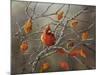 Fall Cardinal-Sarah Davis-Mounted Giclee Print