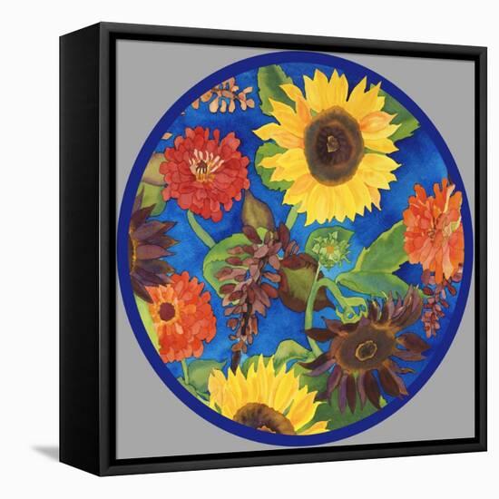 Fall Change-Circle-Carissa Luminess-Framed Stretched Canvas