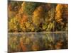 Fall color along the New River, Appalachian Mountains, Jefferson National Forest, Virginia, USA-Charles Gurche-Mounted Photographic Print