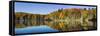 Fall Color at Small Lake or Pond Alger County in the Upper Peninsula, Michigan-Richard and Susan Day-Framed Stretched Canvas