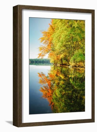 Fall Color Reflections ay Holderness New Hampshire, New England-Vincent James-Framed Photographic Print