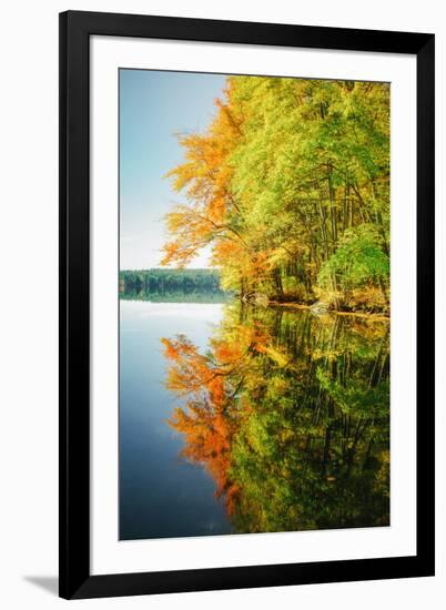 Fall Color Reflections ay Holderness New Hampshire, New England-Vincent James-Framed Photographic Print