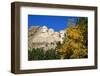 Fall color under Mount Rushmore, Mount Rushmore National Memorial, South Dakota, USA.-Russ Bishop-Framed Photographic Print