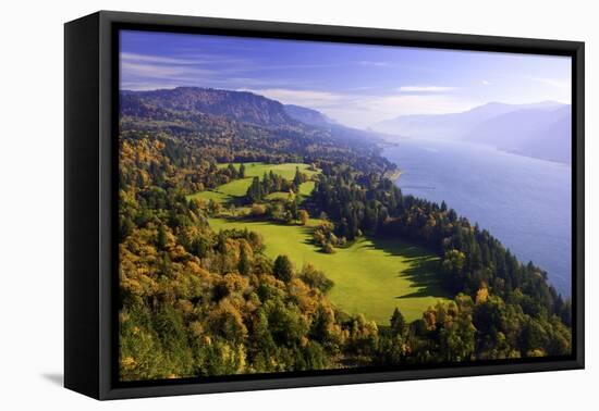 Fall Colors Add Beauty to Cape Horn, Columbia River Gorge National Scenic Area, Washington State-Craig Tuttle-Framed Stretched Canvas