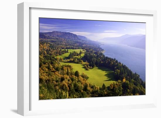 Fall Colors Add Beauty to Cape Horn, Columbia River Gorge National Scenic Area, Washington State-Craig Tuttle-Framed Photographic Print