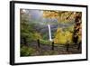 Fall Colors Add Beauty to South Silver Falls, Silver Falls State Park, Oregon-Craig Tuttle-Framed Photographic Print