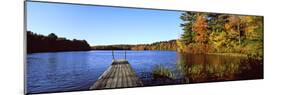 Fall Colors Along a New England Lake, Goshen, Hampshire County, Massachusetts, USA-null-Mounted Photographic Print