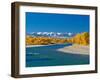 Fall Colors Along the Yellowstone River Below the Absaroka Mountains Near Springdale, Montana-John Lambing-Framed Photographic Print