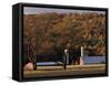 Fall Colors and a Field of Dried Soybeans in Pleasant Gap, Pennsylvania, October 20, 2006-Carolyn Kaster-Framed Stretched Canvas