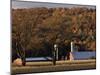 Fall Colors and a Field of Dried Soybeans in Pleasant Gap, Pennsylvania, October 20, 2006-Carolyn Kaster-Mounted Premium Photographic Print