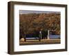 Fall Colors and a Field of Dried Soybeans in Pleasant Gap, Pennsylvania, October 20, 2006-Carolyn Kaster-Framed Photographic Print