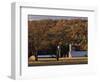 Fall Colors and a Field of Dried Soybeans in Pleasant Gap, Pennsylvania, October 20, 2006-Carolyn Kaster-Framed Photographic Print