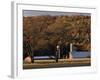 Fall Colors and a Field of Dried Soybeans in Pleasant Gap, Pennsylvania, October 20, 2006-Carolyn Kaster-Framed Photographic Print