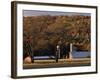 Fall Colors and a Field of Dried Soybeans in Pleasant Gap, Pennsylvania, October 20, 2006-Carolyn Kaster-Framed Photographic Print