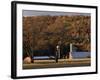 Fall Colors and a Field of Dried Soybeans in Pleasant Gap, Pennsylvania, October 20, 2006-Carolyn Kaster-Framed Photographic Print