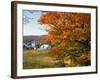 Fall Colors Framing Church and Town, East Corinth, Vermont, USA-Jaynes Gallery-Framed Photographic Print