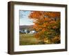 Fall Colors Framing Church and Town, East Corinth, Vermont, USA-Jaynes Gallery-Framed Photographic Print