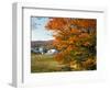 Fall Colors Framing Church and Town, East Corinth, Vermont, USA-Jaynes Gallery-Framed Photographic Print