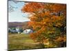 Fall Colors Framing Church and Town, East Corinth, Vermont, USA-Jaynes Gallery-Mounted Photographic Print