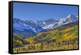 Fall Colors, of Road 7, Sneffle Range in the Background-Richard Maschmeyer-Framed Stretched Canvas