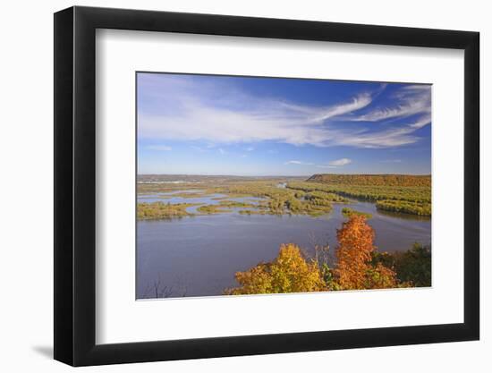 Fall Colors on A Midwest River-wildnerdpix-Framed Photographic Print