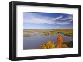 Fall Colors on A Midwest River-wildnerdpix-Framed Photographic Print