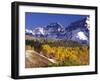 Fall Colors on Aspen Trees, Maroon Bells, Snowmass Wilderness, Colorado, USA-Gavriel Jecan-Framed Photographic Print