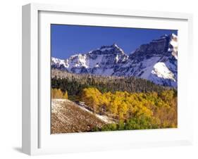 Fall Colors on Aspen Trees, Maroon Bells, Snowmass Wilderness, Colorado, USA-Gavriel Jecan-Framed Photographic Print