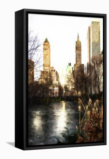 Fall Colors on Central Park II-Philippe Hugonnard-Framed Stretched Canvas